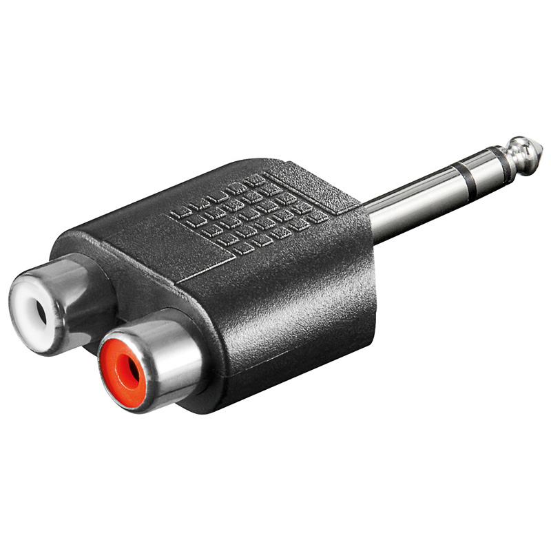 Adapter 6.35mm tele - 2x RCA-hona